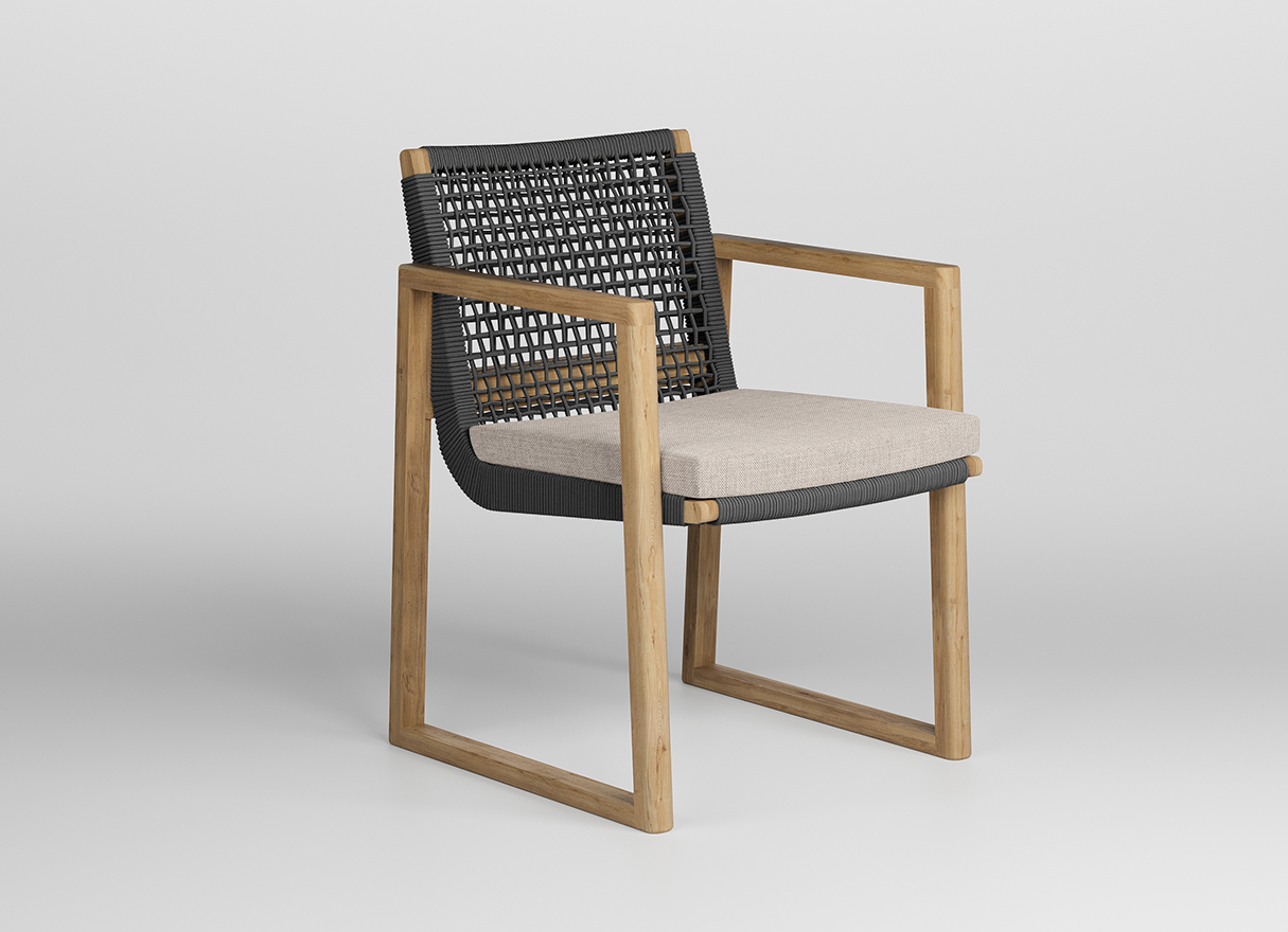 east yemek sand antrasit rope natural teak