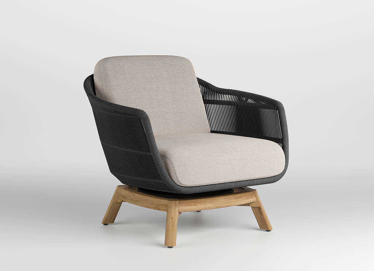 gypsy doner koltuk natural teak antrasit rope