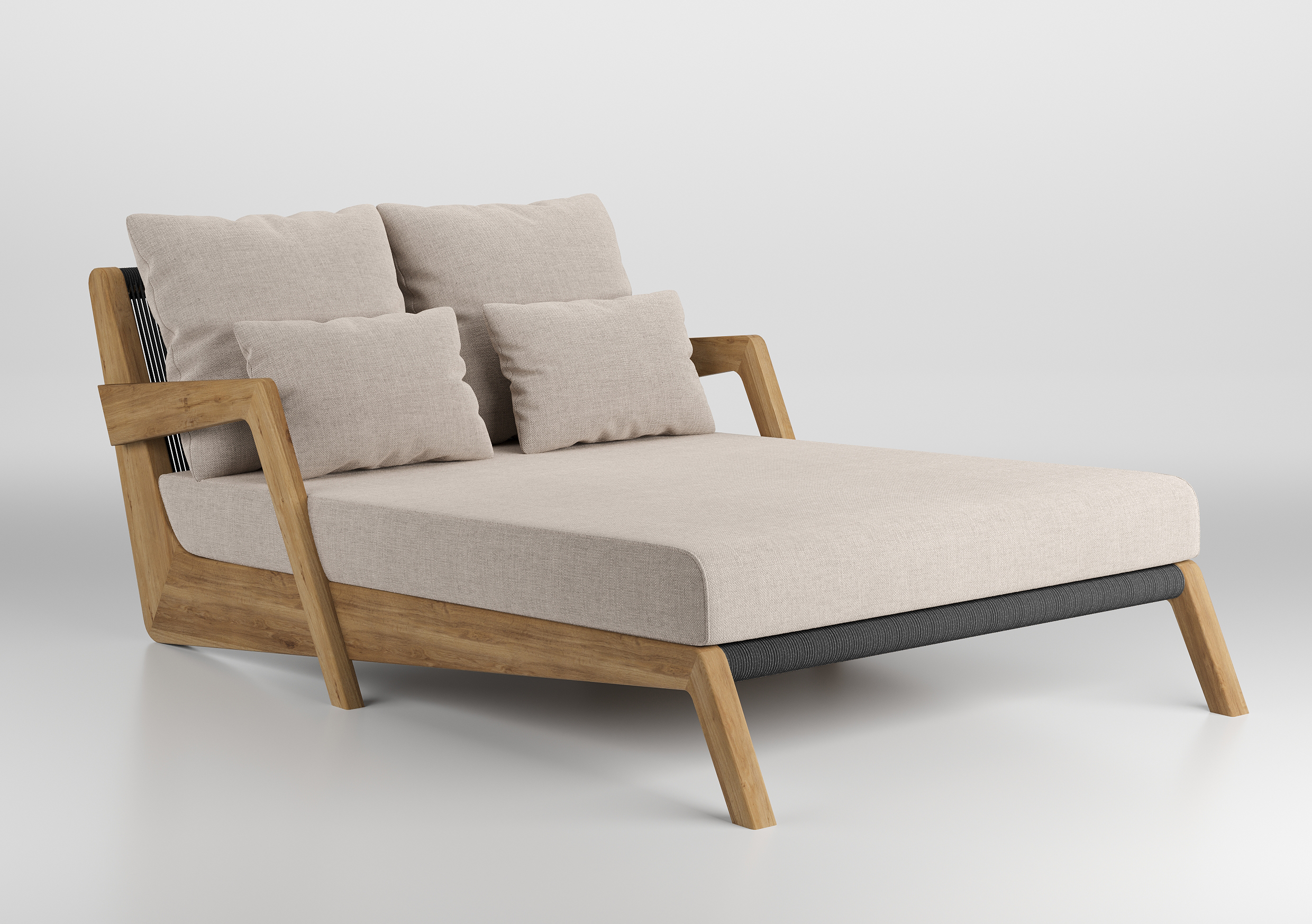 jose lounge natural teak antrasit rope