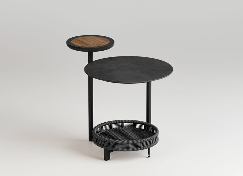 tokyo yan sehpa siyah alu antrasit seramik